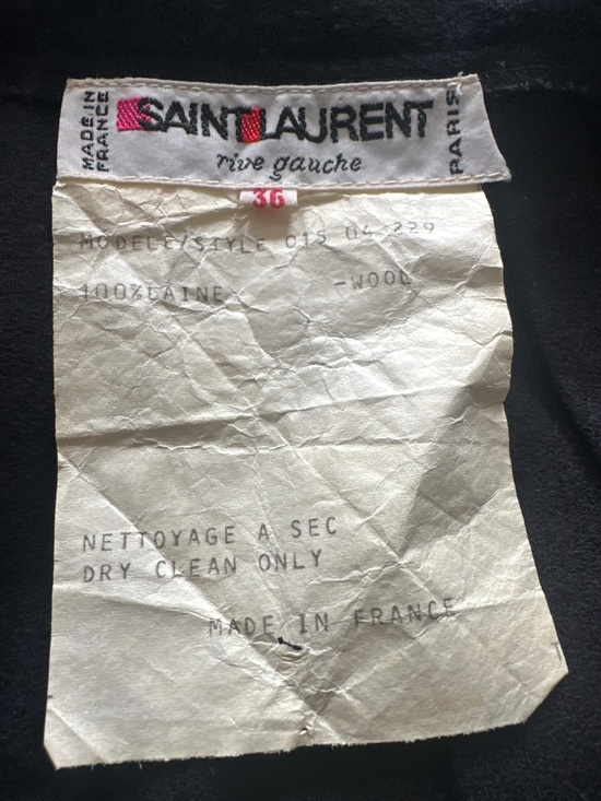 Vintage black wool skirt Saint Laurent - Picture 4 of 4